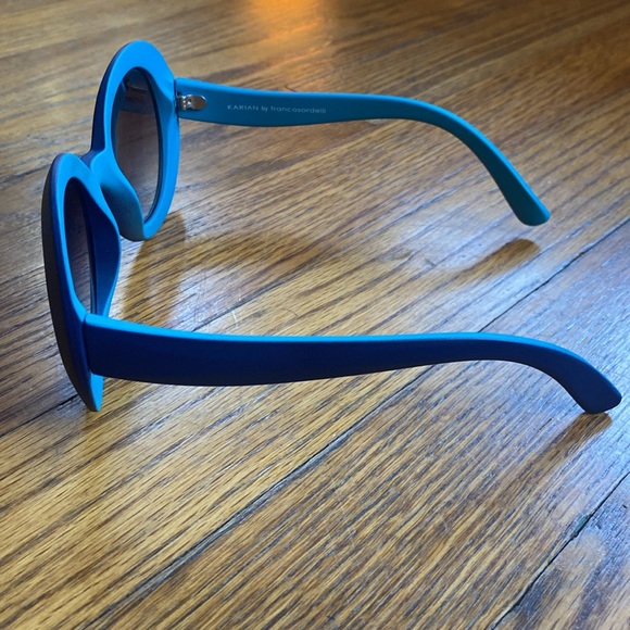 Kurt Cobain Blue Round Sunglasses KARIAN by francosordelli Made In Italy - Picture 4 of 8